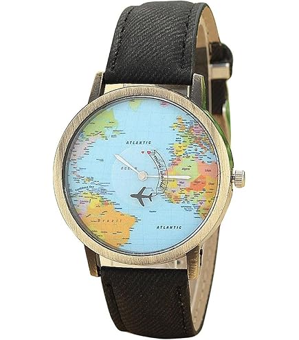 Amazon.com: MINILUJIA Travel The World Women Watch Cool Unique
